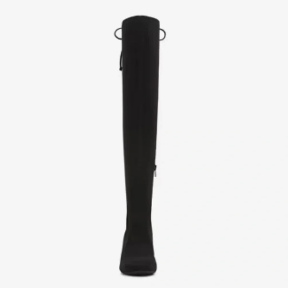 Chinese Laundry Black Faux Suede Lace Up Back Over The Knee Boots Size 7